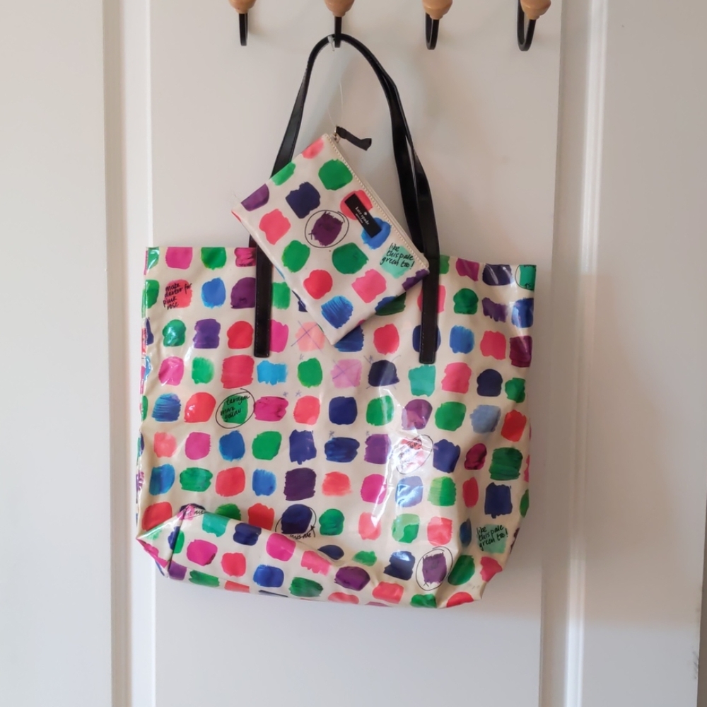 Kate Spade set of tote w/small pouch NWOT